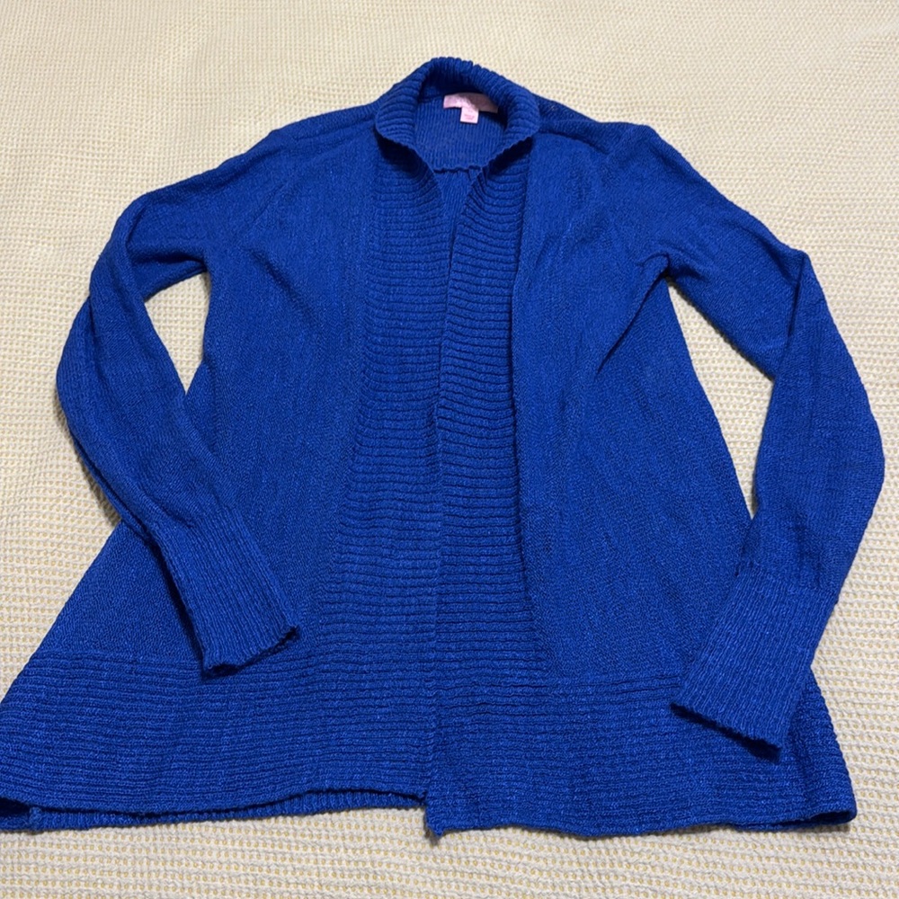 Lilly Pulitzer blue Amalie Cardigan open front size XS